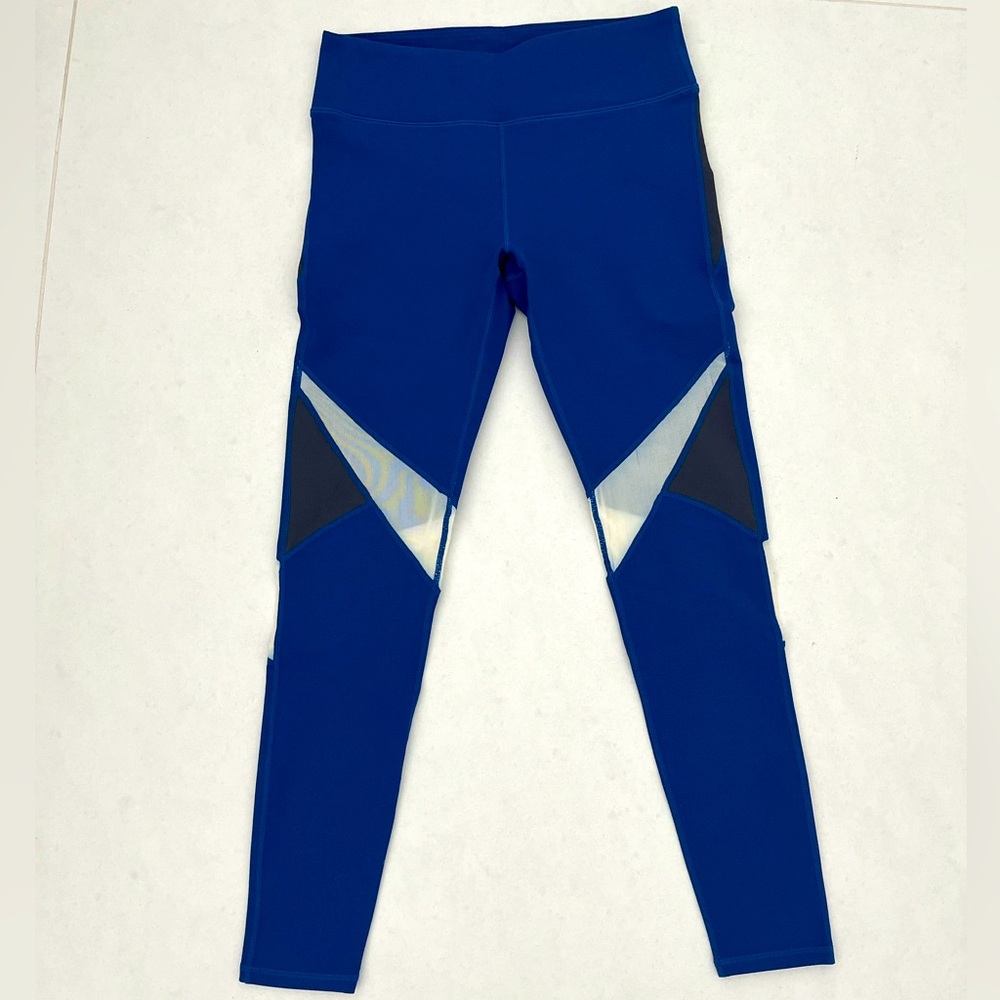 Fabletics: Blue Full-Length Exercise Leggings W/ … - image 1